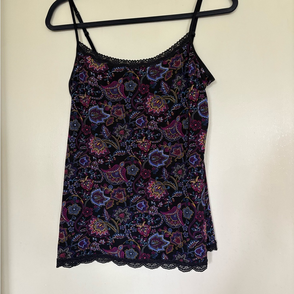 Jockey Fitted Sleeveless Camisole in Black and Blue